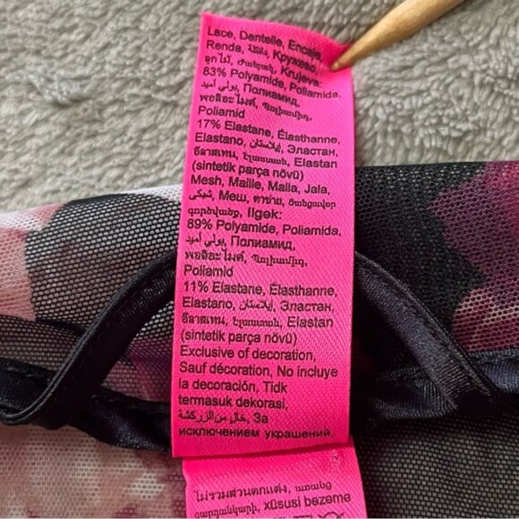 La Senza Sheer Roses Kimono Robe Dressing Gown Cover Up - Picture 7 of 11